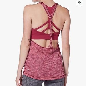 Lululemon Ruby Red Twist and Toil Tank - size 4